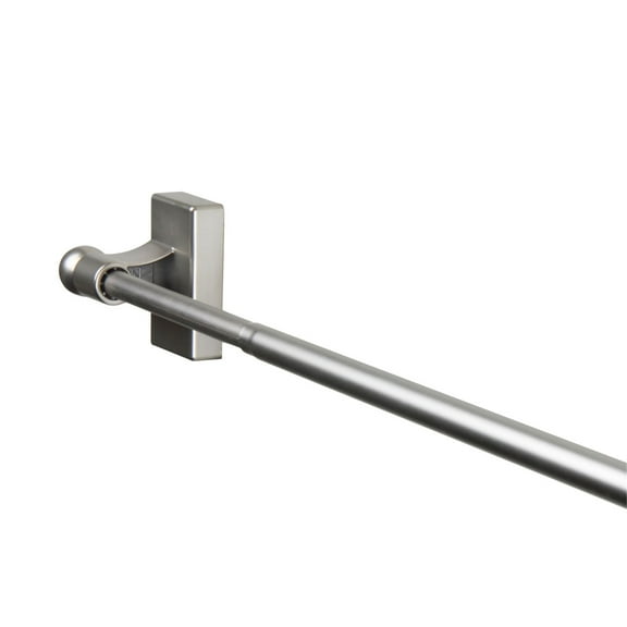 Home Decorative Magnetic Curtain Rod 17-30 inch - Satin Nickel