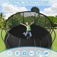 thumbnail image 6 of Trampoline Outdoor, 15 FT Trampoline with Enclosure Net and Ladder, Built-in 5 W-Shaped Legs and Basketball Board, Recreational Trampolines Family Jumping Workout, Outdoor Trampoline for Kids, Adults, 6 of 7