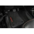 thumbnail image 2 of Flextread Floor Mats for 18-24 Jeep Wrangler JLU - Mopar Licensed Factory Fit - Black w/ Wrangler Insert - 100% Made in USA, 2 of 5