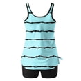 thumbnail image 6 of Blmnix Bathing Suits for Women Modest Swimsuits Tankini Swimsuits Two Piece Swimsuit Swimming Suit Crew Neck Sexy Swimsuits for Women,L, 6 of 6