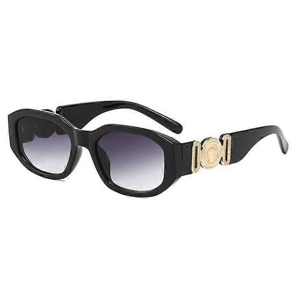 Gafas de sol pequeñas únicas con personalidad de moda, gafas de sol cuadradas vintage con cabeza de Medusa