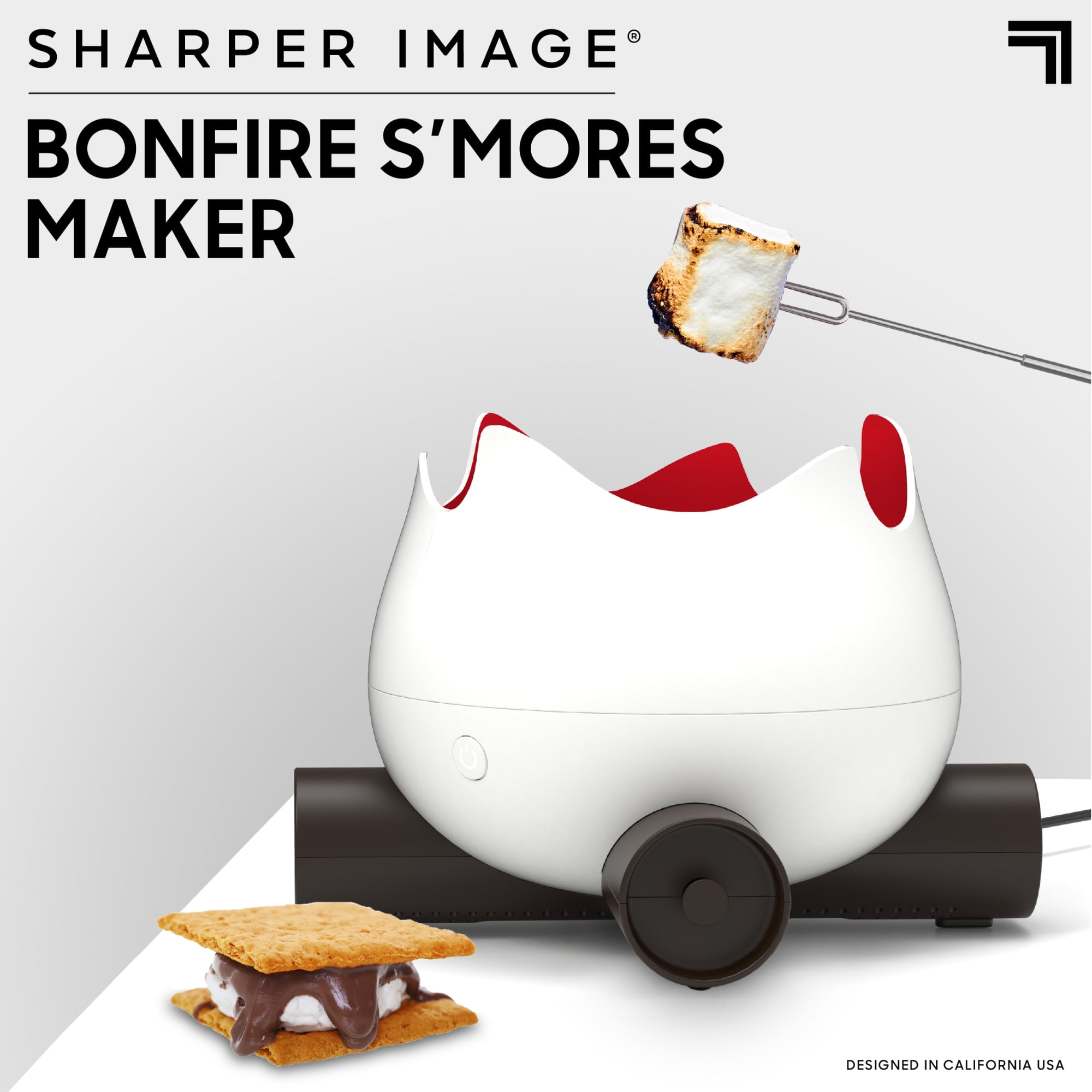 Sharper Image® Flameless Marshmallow S'mores Maker, Includes Four Forks and Easy Cleaning Parts