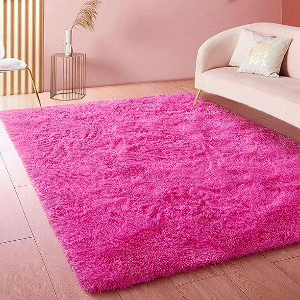 Homore Cute Fluffy Carpet Soft Washable Area Rugs for Kids Girls