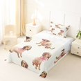 thumbnail image 5 of Homewish Cute Pink Bow Dachshund Twin Sheets,Cartoon Animals Bedding,Cream,3-Piece,1 Fitted Sheet and 1 Pillowcase, 5 of 6