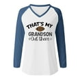 thumbnail image 4 of WEAIXIMIUNG Chemises de Maternité Boutonnées Femmes Décontractées Légères Col Rond Chandails en Molleton Manches Longues Imprimé Graphique Football Pull T-Shirt, 4 of 4