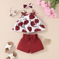 thumbnail image 4 of Bjutir Fashion Outfit Set For Summer Toddler Girls Sleeveless Floral Vest T Shirt Tops Shorts Outfits 3-6 Months, 4 of 7