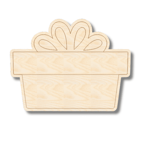 Unfinished Wood Etched Small Gift Shape 20" / 1/4"