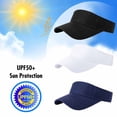thumbnail image 4 of Minzimin 1Pack Sun Visor Hats for Women Men Adjustable UV Protection Outdoor Sports Golf Running Sun Caps, 4 of 7