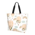 thumbnail image 2 of Zufioo Air Balloon and Flower for Women's Single-shoulder Shopping Bag, Large-capacity Handbag Storage Bag, Commuter Bag Campus Bag Travel Bag-One Size, 2 of 9