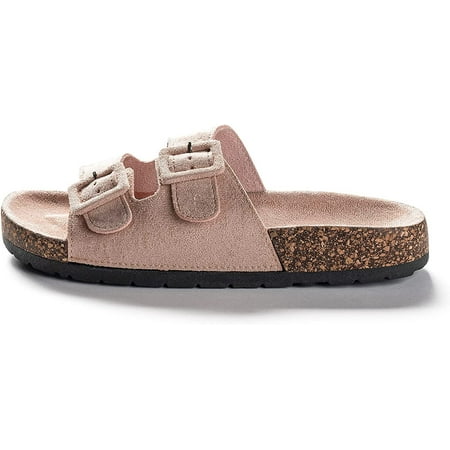 women's comfort slides double buckle adjustable eva flat sandals