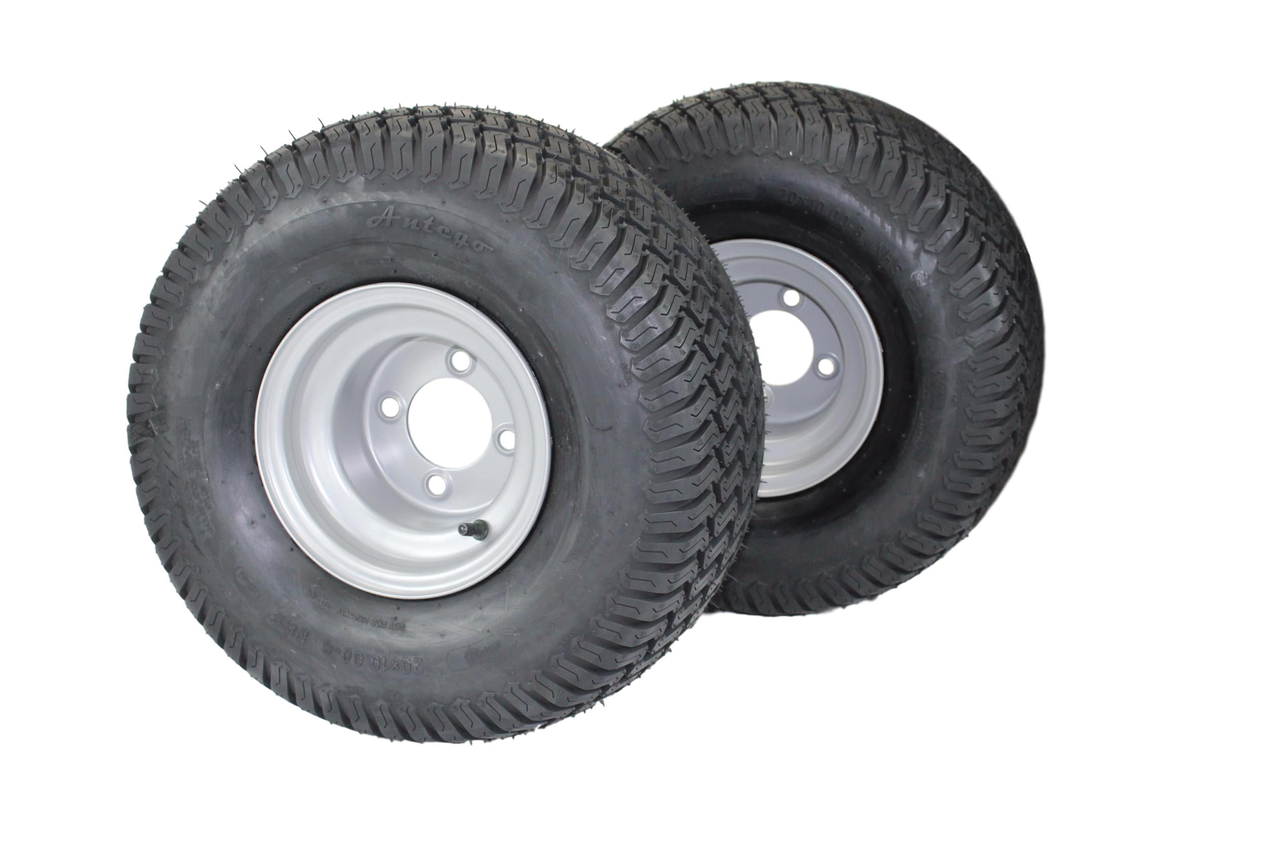 Set Of 2 Heavy Duty 20x10.00-8 Lawn Mower Tires – 4-Ply Garden & Turf Tractor Tires 6 thumbnail image