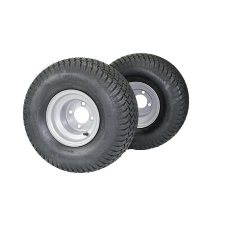 20x10.00-8 Tires & Wheels 4 Ply for Lawn & Garden Mower Turf Tires  (Set of