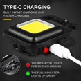 thumbnail image 4 of mini linternas LED, 2 luces de trabajo recargables de 800 lúmenes, magnéticas, COB, portátiles, pequeñas, impermeables, llaveros para camping, emergencias y pesca [Clase energética A+], 4 of 5