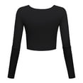 thumbnail image 5 of Kureaily Women Lightweight Yoga Crop Tops Slim Fit Long Sleeve Workout T Shirts Blouse Women's Loose T-Shirt, 5 of 5