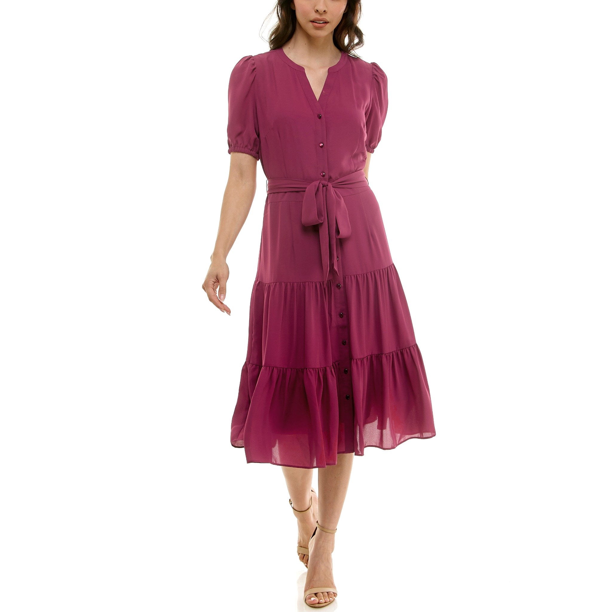 Nanette Lepore Women's Puff Sleeve Lace Midi Dress, Sizes XS-XXXL