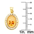 thumbnail image 2 of Precious Stars 14K Yellow Gold Cubic Zirconia Girl's First Communion Pendant with 18" Chain Necklace, 2 of 6