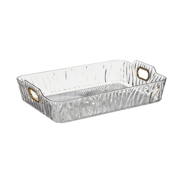 Bandeja rectangular para servir vasos de agua, organizador de encimera para mesita de noche del hogar S