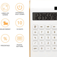thumbnail image 3 of Calculadora básica de escritorio de 10 dígitos con batería solar y doble alimentación, pantalla LCD inclinada y diseño delgado de Sportsvoutdoors., 3 of 6