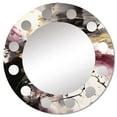 thumbnail image 2 of Designart "Fluid Fusion in Gold and Pink II" Abstract Round Wall Mirror - Modern Oval Printed Decorative Oversized Mirror - Multiple Color Options, 2 of 4