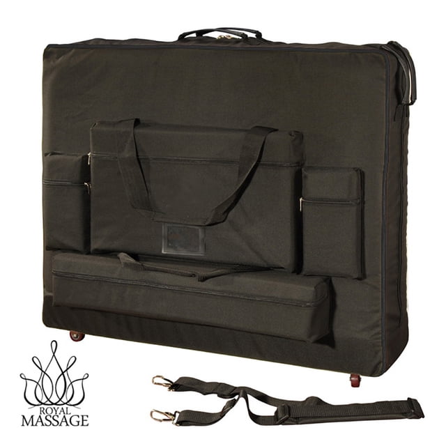Massage Royal Massage Étui de Transport Universel Noir pour Table Standard avec Roues