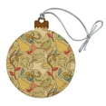 thumbnail image 1 of Rainbow Christmas Love Pattern Wood Christmas Tree Holiday Ornament, 1 of 7