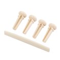 thumbnail image 2 of 4PCS Plastic Acoustic Bass Guitar Bridge Pins + 1 Saddle Replacement for Bass Guitar, 2 of 8
