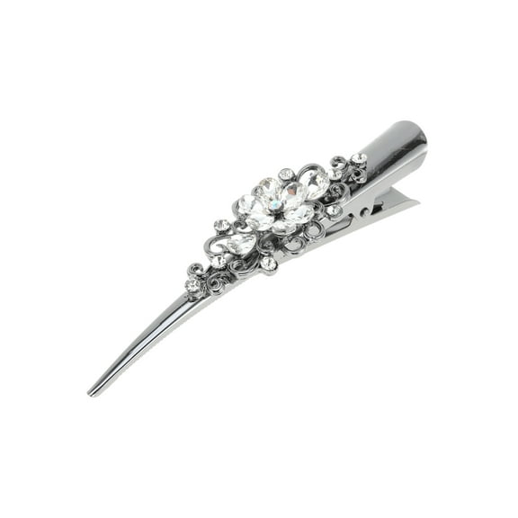 Unique Bargains 1 Pc Vintage Floral Hair Clips for Home White