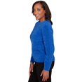 thumbnail image 2 of Alfred Dunner Classic Chenille Pullover Feathers Sweater (US, Alpha, Small, Regular, Petite, Petite, Cobalt), 2 of 12