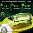 thumbnail image 3 of Teblint Cordless Electric Scissors, 4V Rechargeable Cardboard Box Cutter with Safety Lock & LED Light, Power Rotary Cutter for Fabric Carpet Leather, 3 of 9