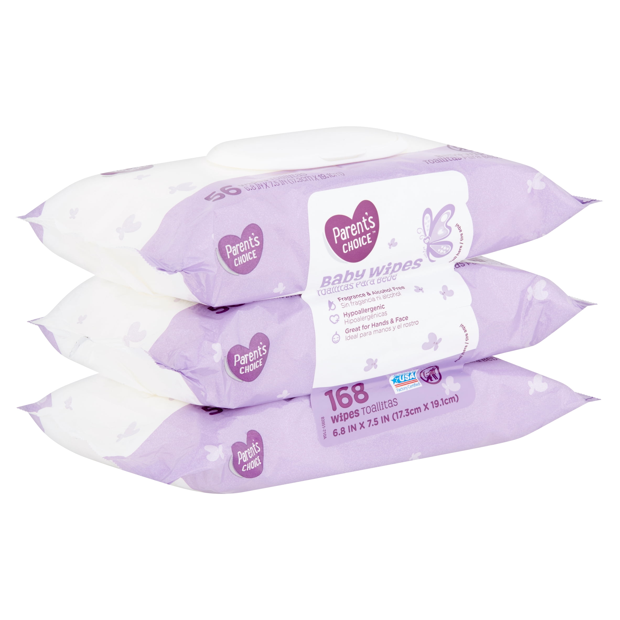 parents choice hand and face wipes