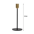 thumbnail image 3 of ULTNICE Metal Candle Holder Simple Single End Candlestick Rack for Wedding Valentine's Day Festival 1 Set Black Golden Small Size, 3 of 5