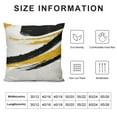 thumbnail image 6 of Nawypu Black Gold Throw Pillow Covers Modern Abstract Art Pillowcase Minimalist Ink Line Cushion Covers Decorative Square Pillow Case for Sofa Bed Living Room, Set of 2, 6 of 6