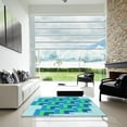 thumbnail image 7 of Ahgly Company Machine Washable Indoor Rectangle Transitional DodgerBlue Area Rugs, 5' x 8', 7 of 7