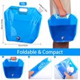 thumbnail image 2 of Recipiente de agua plegable de 10 litros, recipiente de agua potable, recipiente plegable de agua potable, bolsa de agua potable, recipiente de agua con grifo para acampar al aire libre festival de ba JFHHH pequeña, 2 of 5