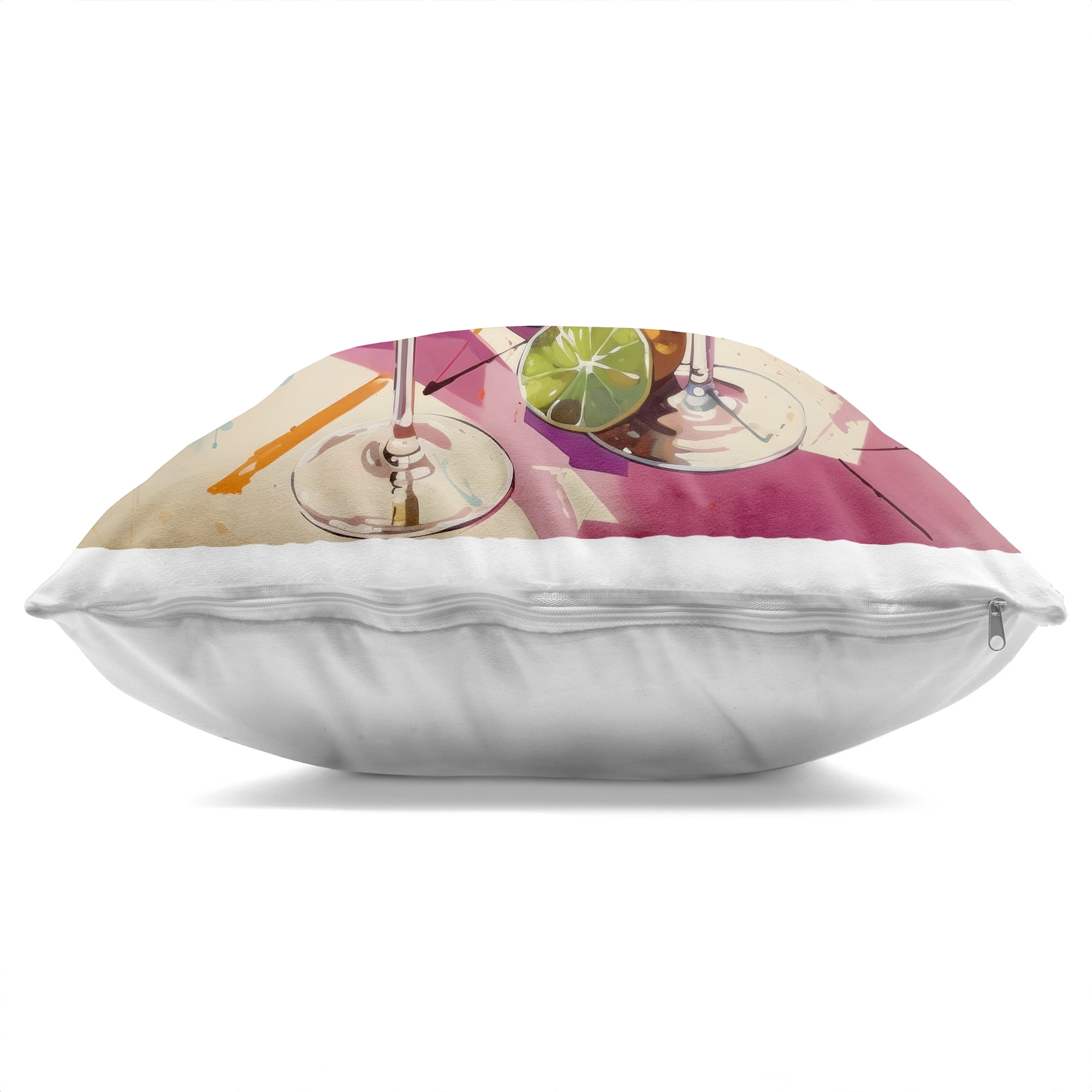 Stupell Industries Artsy Cocktails of Every Sip Decorative Printed Throw Pillow, design by Lazar Studio, 18 x 7 x 18