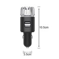 thumbnail image 2 of Purificador de aire para coche, ionizador, desodorante antimicrobiano iónico enchufable de 12 V con cargador USB doble, eliminador de olores a humo, olores de mascotas y alimentos,, 2 of 8