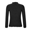 thumbnail image 5 of RMGVDSD Women's Turtleneck Long Sleeve Sweaters Autumn Winter Casual Basic Thermal Underwear Tops Solid Color Trendy Casual Sweater Tops /Black, 5 of 9
