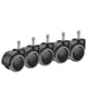thumbnail image 1 of Office Chair Caster Wheels, 5-Pack, Fit IKEA Chair (10mm x 22mm) Heavy Duty JR2025032601188, 1 of 5