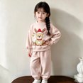 thumbnail image 6 of Enjoytime Christmas Girls Outfits Print Long Sleeve Crewneck Sweatshirt with Pants 2 Piece Set Cute Holiday Kids Toddler Clothes, 6 of 6