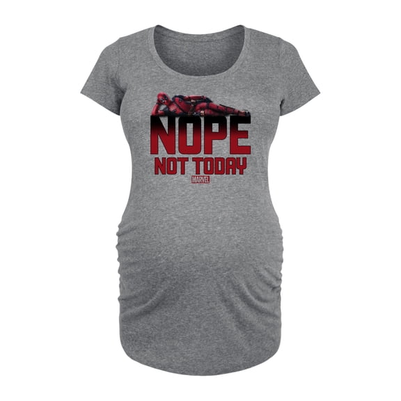 Deadpool - Nope Not Today - Women's Maternity Scoop Neck Graphic T-Shirt