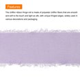 thumbnail image 3 of Uxcell 3 Rolls Chiffon Fabric Ribbon Handmade Floral Fringe Ribbon Hot Pink Light Purple Beige White 1-1/2'' 10 Yards, 3 of 6