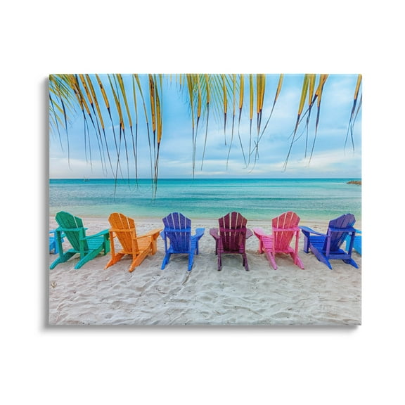 Stupell Industries Picturesque Tropical Summer Beach Photograph Gallery Wrapped Canvas Print Wall Art, Design by Mary Lou Photography