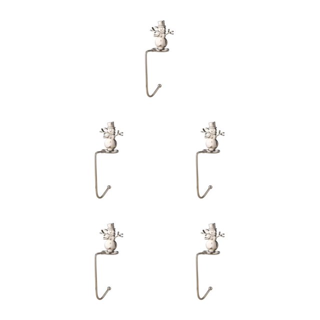 Bearachild Colgador de calcetines de Navidad, gancho de chimenea de Navidad para fiestas temáticas de Metal, Clip de soporte de escalera de Type5 NO5