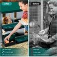 thumbnail image 2 of Twister.CK Metal Chicken Nesting Box, 10 Compartments Chicken Egg Laying Box, Chicken Coop Nesting Box, Cleanable Pull Out Hen Roosting Boxes with Roll Up Design Lid, Green, 2 of 7
