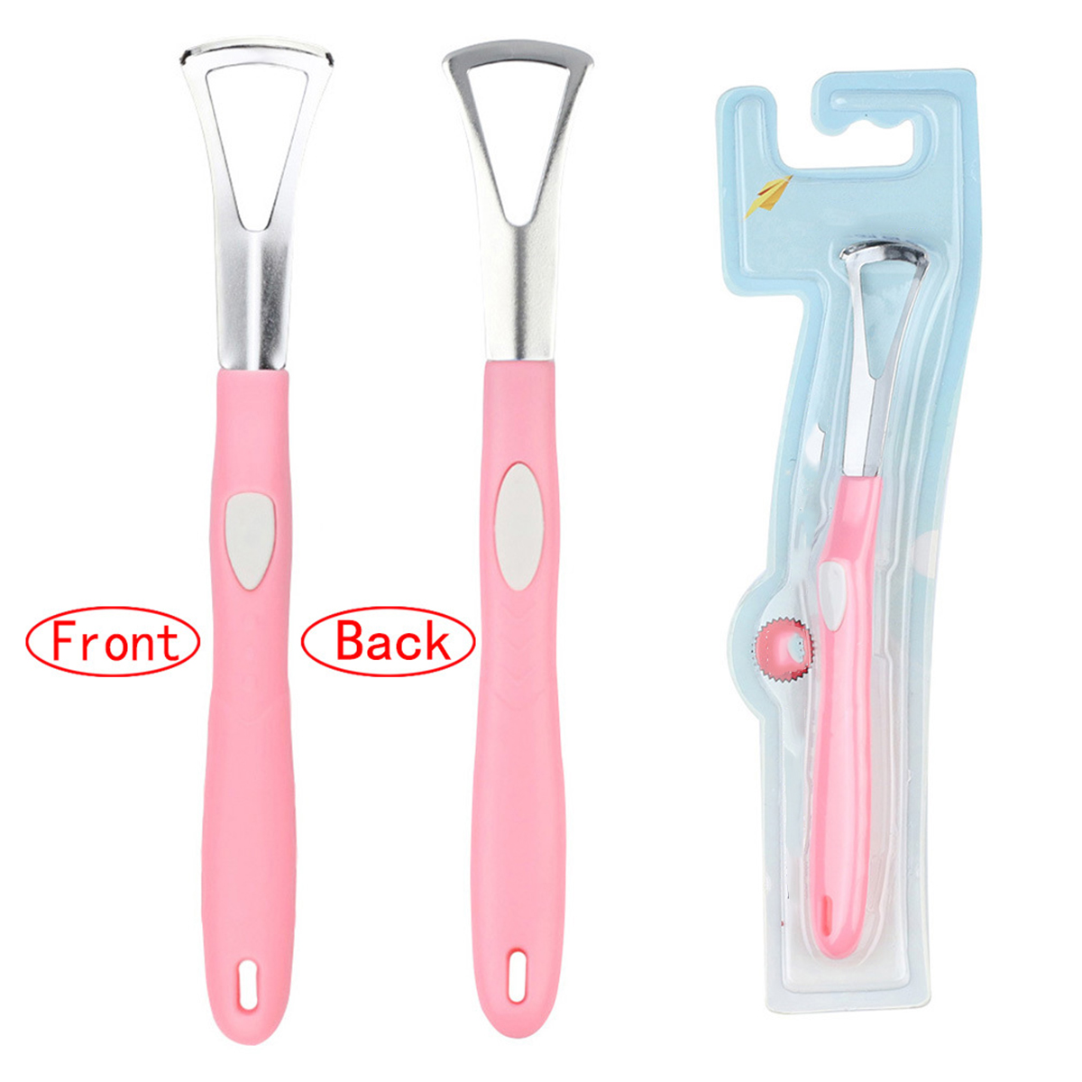 Stainless Steel Tongue Scraper Cleaner Oral Hygiene Toothbrush Tools