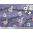 thumbnail image 2 of Soimoi Poly Georgette Fabric Fig,Succulent & Anemone Flower Print Sewing Fabric Yard 52 Inch Wide, 2 of 3
