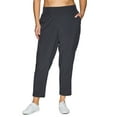 thumbnail image 4 of RBX Active Women's Plus Size Ribbed Side Woven Ankle Pant With Pockets, 4 of 5