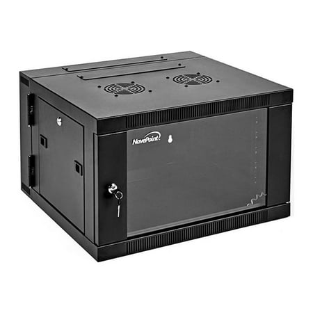NavePoint 6U Server Cabinet with Hinged Back - 21.6” Deep  6U Server Rack Enclosure with Locking Glass Door  Wall Mount Rack with Removable Side Panels  6U Network Cabinet with 2 Fans  Pre-Assembled price history on PriceWatchPro