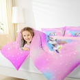 thumbnail image 4 of Manfei Cartoon Animal Unicorn Bedding Comforter Set,Starry Night Twin Comforter Sets,First Letter E Bedding Set For Girls,Super Cozy Room Decor Reversible,2-Piece, 4 of 8