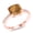 Brown||White, variant on 2.94 Ct Cushion Blue Sapphire 18K Rose Gold Plated Silver Ring